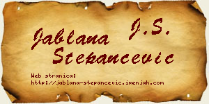 Jablana Stepančević vizit kartica